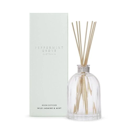 350ml Wild Jasmine & Mint Scented Reed Diffuser - By Peppermint Grove