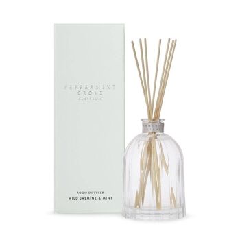 Diffuseur à roseaux parfumé au jasmin sauvage et à la menthe 350 ml - Par Peppermint Grove 1