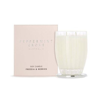370ml Freesia & Berries Soy Wax Scented Candle - By Peppermint Grove