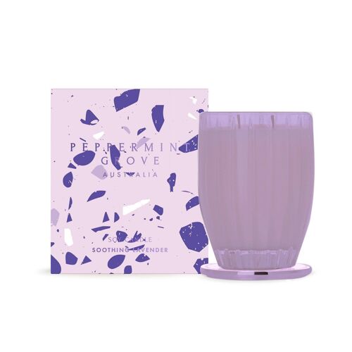 370ml Soothing Lavender Soy Wax Scented Candle - By Peppermint Grove