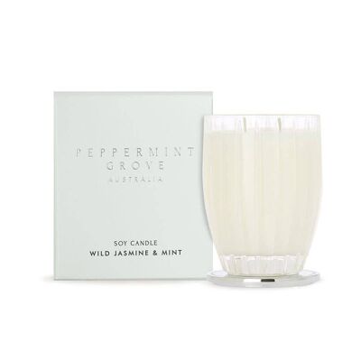 370ml Wild Jasmine & Mint Soy Wax Scented Candle - By Peppermint Grove
