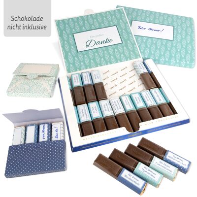 Danke für Deine Hilfsbereitschaft | Aufkleber Set, Premium Banderole & Mini Schachteln | für 3 personalisierte Geschenke