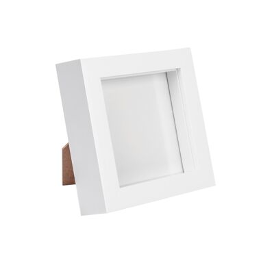 Marco de fotos de caja 3D de 4" x 4" - Blanco - de Nicola Spring