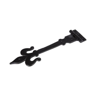 405 mm schwarzes Fleur de Lis T-Scharnier – von Hammer & Tongs