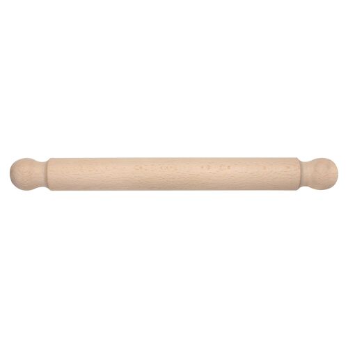 40cm FSC Beech Wooden Rolling Pin with FSC Rounded Ends - Brown - By T&G