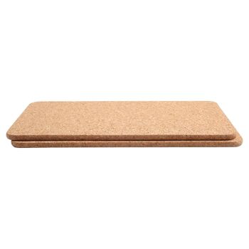 Supports à casseroles rectangulaires en liège FSC 40 cm x 20 cm – Marron – Lot de 2 – Par T&G 1