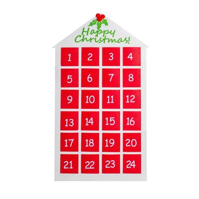 Calendario de Adviento de fieltro House de 44 cm - De Nicola Spring