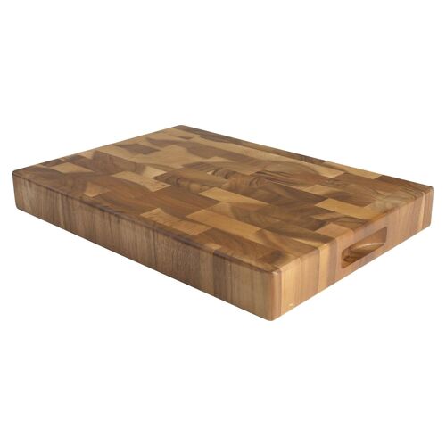 45x30cm Wooden End Grain Board With Finger Grooves By T&G
