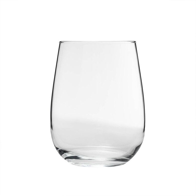 DIAMANTE Stemless Red Wine Glasses Pair moda Undecorated Crystal Red Wine  Glasses With No Stem, Stemless Gin Glasses 