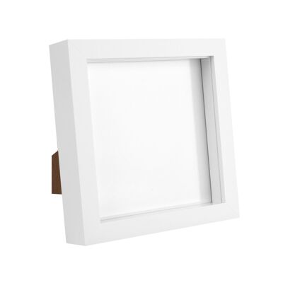 Marco de fotos en caja 3D de 6" x 6" - Blanco - de Nicola Spring
