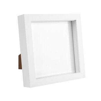 Cadre Photo Boîte 3D 6" x 6" - Blanc - par Nicola Spring 1