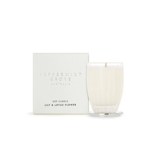 60g Lily & Lotus Flower Soy Wax Scented Candle - By Peppermint Grove