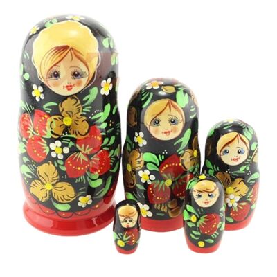 Hölzerne Matrioska Nesting Doll 5pcs Babushka Traditional