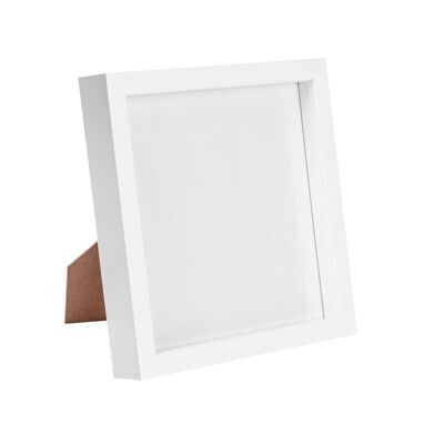 20,3 x 20,3 cm 3D-Fotorahmen – Weiß – von Nicola Spring