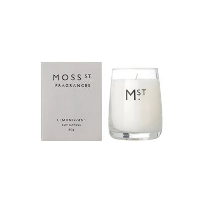 80g Lemongrass Soy Wax Scented Candle - By Moss St. Fragrances