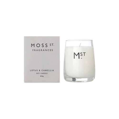 80g Lotus & Camelia Soy Wax Scented Candle - By Moss St. Fragrances