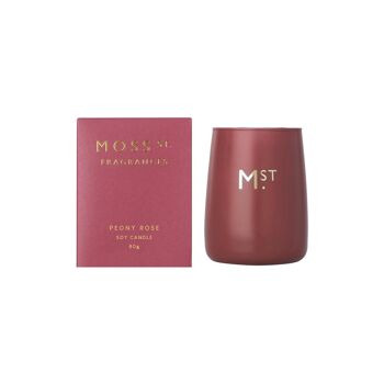 Bougie parfumée à la cire de soja Peony Rose 80 g - Par Moss St. Fragrances 1