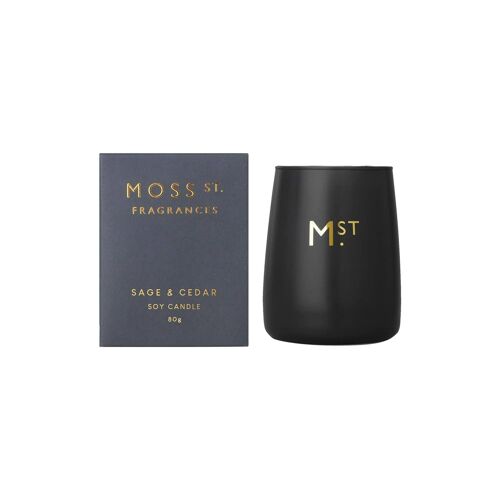 80g Sage & Cedar Soy Wax Scented Candle - By Moss St. Fragrances