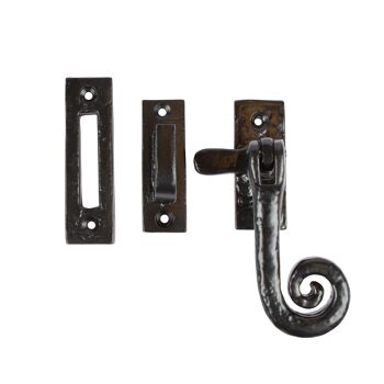 Attache de fenêtre bouclée noire de 85 mm pour droite - Par Hammer & Tongs 1