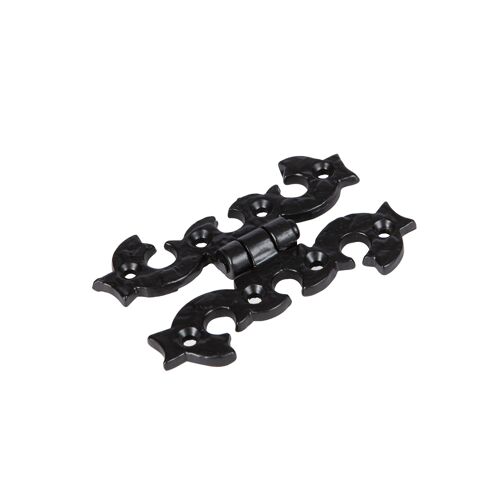 95mm Black Ornate Cabinet Hinge - By Hammer & Tongs