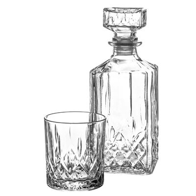 Argon Tableware 7 Piece Whisky Decanter Glasses Set