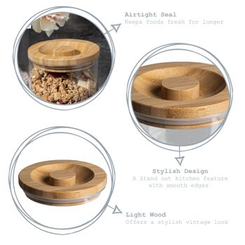 Argon Tableware Couvercle de pot de rangement en bois hermétique 4
