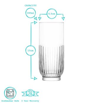 Argon Tableware Verre Highball Campana - 395ml 5