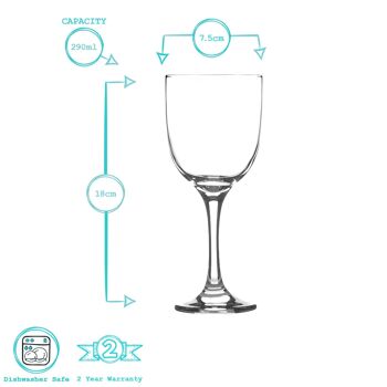Argon Tableware Verre à Vin Blanc Campana - 290ml - Transparent 5
