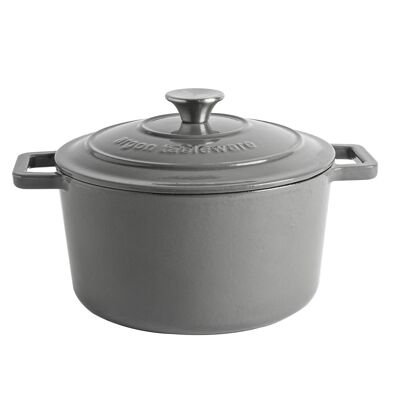 Argon Tableware Casseruola in ghisa - 24 cm - Grigio ardesia