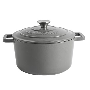 Argon Tableware Cocotte en Fonte - 24 cm - Gris Ardoise 1