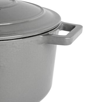 Argon Tableware Cocotte en Fonte - 24 cm - Gris Ardoise 7