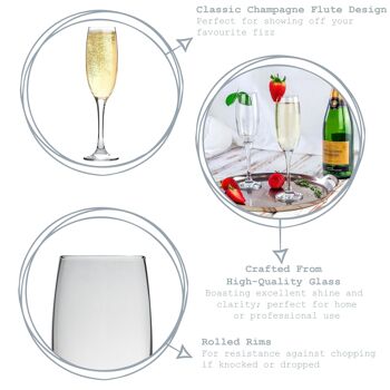 Argon Tableware Flûte à Champagne Classique - 220ml 4