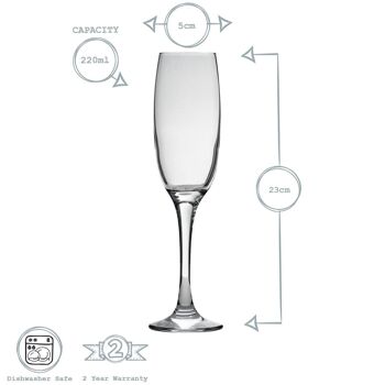 Argon Tableware Flûte à Champagne Classique - 220ml 5