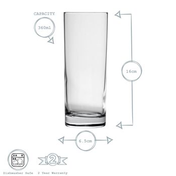 Argon Tableware Verre Hiball Classique - 360ml 4