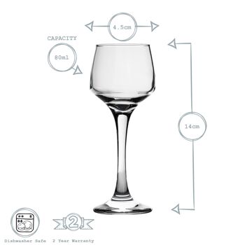 Argon Tableware Verre à Sherry et Liqueur Classique - 80ml 6