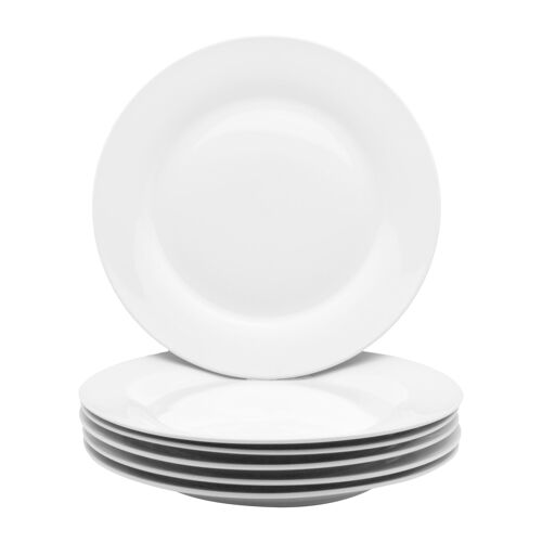 Argon Tableware Classic Wide Rimmed Dinner Plate - 10.5"