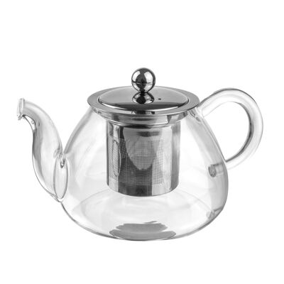 Argon Tableware Klarglas-Teekanne mit Teesieb – 700 ml