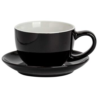 Argon Tableware Tasse à Cappuccino Colorée - Noir - 250ml 1