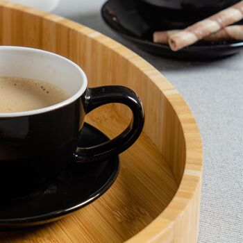 Argon Tableware Tasse à Cappuccino Colorée - Noir - 250ml 6