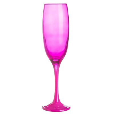 Argon Tableware Coloured Champagne Flute - 220ml - Pink