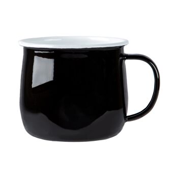 Argon Tableware Tasse Ventre en Émail Coloré - 375 ml - Noir 1