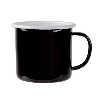 Argon Tableware Farbige Emaille-Tasse – 375 ml – Schwarz