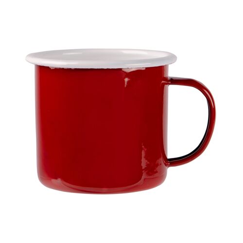 Argon Tableware Coloured Enamel Mug - 375ml - Red