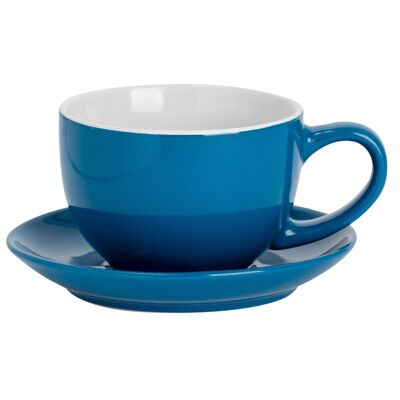 Platillo de color Argon Tableware para taza de capuchino - Azul - 14 cm