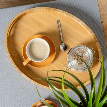 Argon Tableware Soucoupe Colorée pour Tasse à Cappuccino - Jaune - 14 cm 7