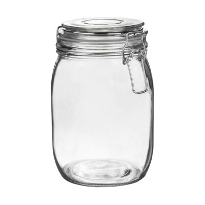 Argon Tableware Aufbewahrungsglas aus Glas – 1 Liter – transparenter Verschluss