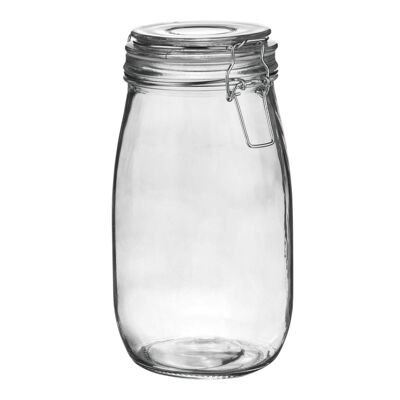 Argon Tableware Tarro de almacenamiento de vidrio - 1,5 litros - Sello transparente