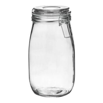 Bocal de rangement en verre Argon Tableware - 1,5 litre - Joint blanc 1