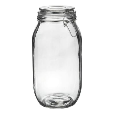 Barattolo in vetro per stoviglie Argon - 2 litri - Sigillo trasparente