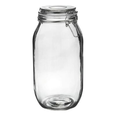 Bocal de rangement en verre Argon Tableware - 2 litres - Sceau blanc